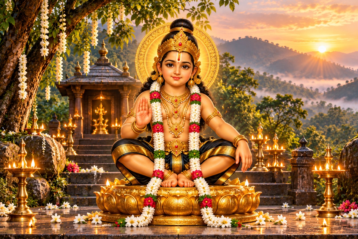 బాల అయ్యప్ప స్వామి బంగారు ధ్యాన రూపం