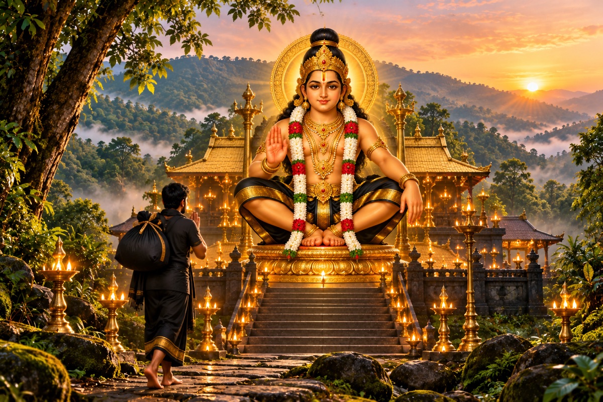 ఇరుముడితో అయ్యప్ప దర్శనానికి వెళుతున్న కన్నెస్వామి
